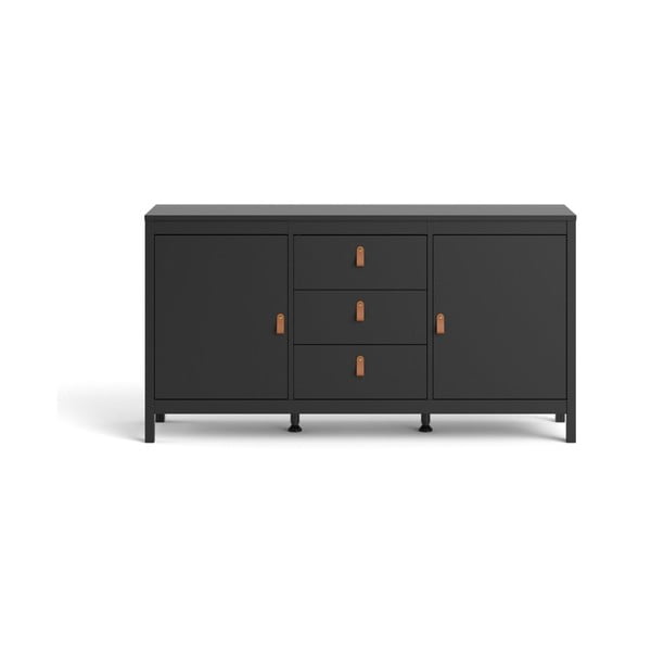 Czarna niska komoda 152x80 cm Madrid – Tvilum