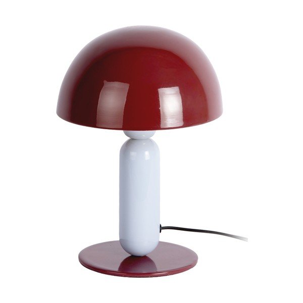 Bordowa/jasnoniebieska metalowa lampa stołowa (wysokość 30 cm) Firenze round – Leitmotiv