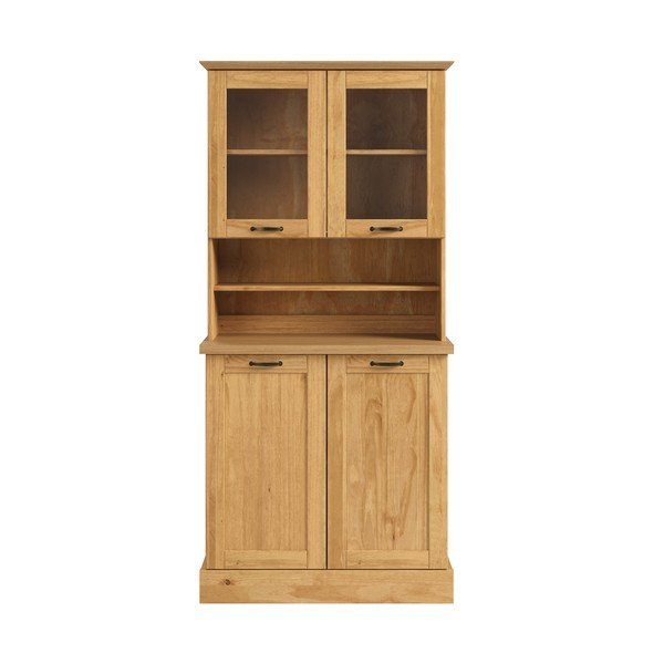 Witryna z litego drewna sosnowego w jasnym naturalnym kolorze 86x181,5x37 cm Teramo – Støraa