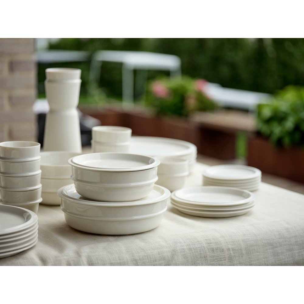 Kremowy porcelanowy talerz deserowy ø 20 cm Eau – Zone (zdjęcie 3)
