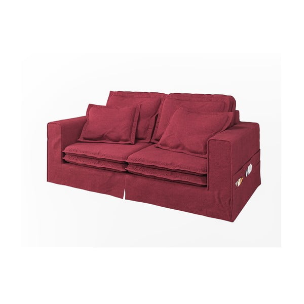 Czerwona sofa 196 cm Nora – Ropez-image-2