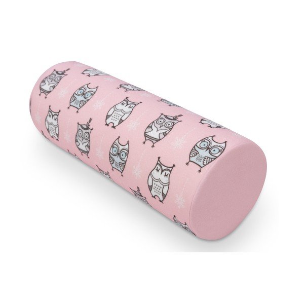 Różowa poduszka z motywem sówek KICOTI, 15x40 cm-image-3