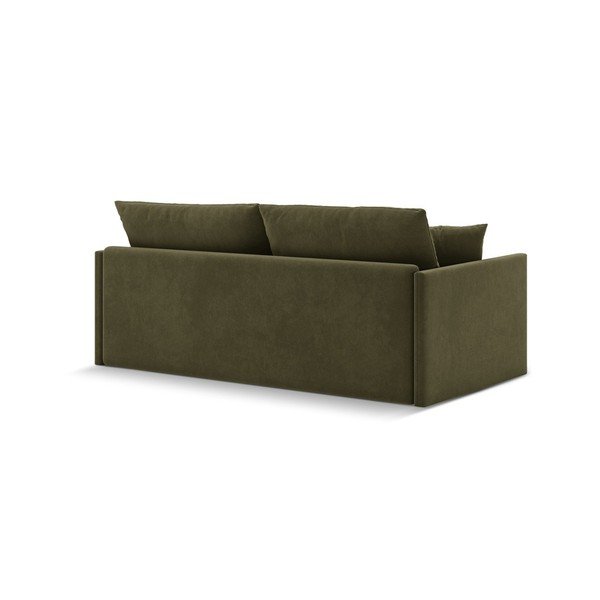 Zielona aksamitna rozkładana sofa 209 cm Shannon – Cosmopolitan Design-image-4