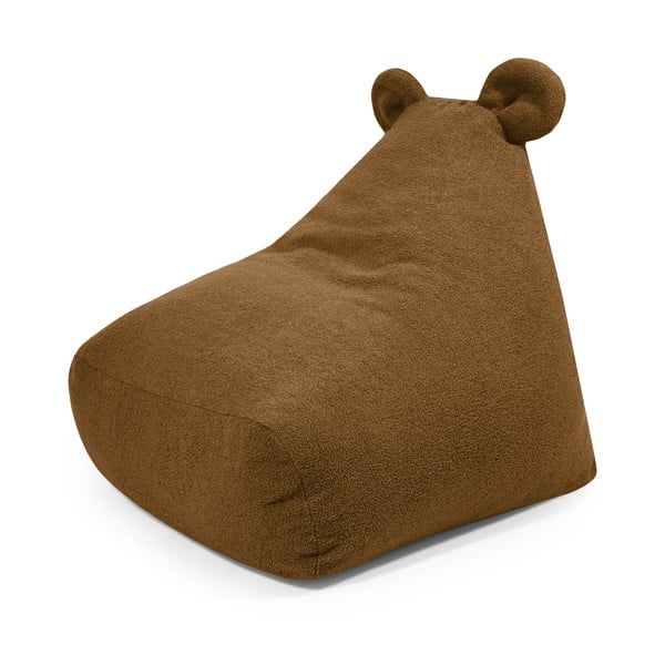 Brązowy dziecięcy worek do siedzenia z materiału bouclé Snug 80 Bear – SLOWDOWN