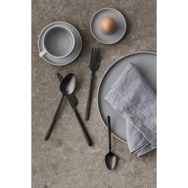 Czarne sztućce ze stali nierdzewnej 16 szt. Stella – Blomus-image-2