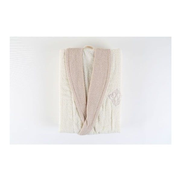 Beżowy unisex szlafrok ze 100% bawełny Greg, rozmiar M/L-image-1