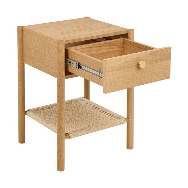 Szafka nocna w dekorze dębu w jasnym naturalnym kolorze Monfort – Actona-image-3