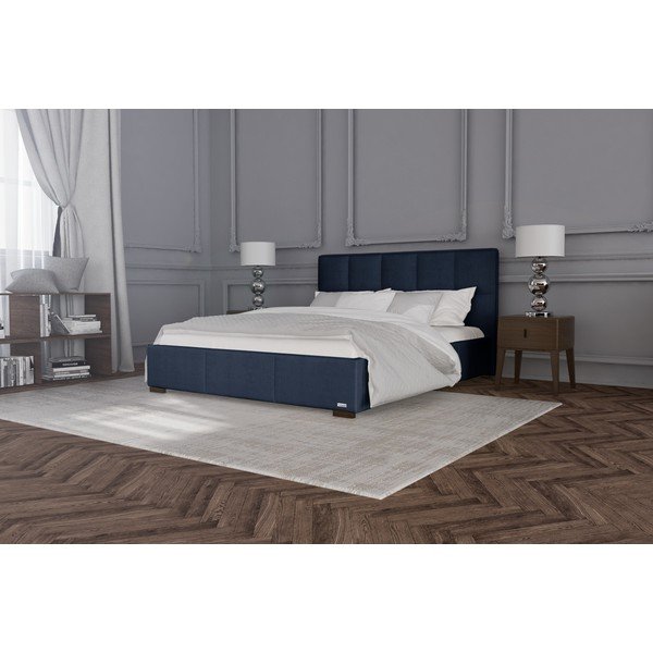 Ciemnoniebieskie łóżko dwuosobowe Guy Laroche Home Allure, 160x200 cm-image-1