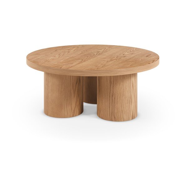 Okrągły stolik w dekorze dębu w naturalnym kolorze ø 100 cm Arancha – MOME
