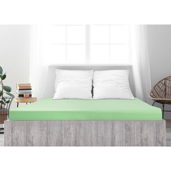 Jasnozielone prześcieradło 120x200 cm – B.E.S.-image-2