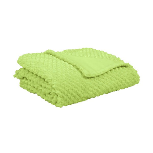 Limonkowy koc Tiseco Home Studio Pine, 150x200 cm