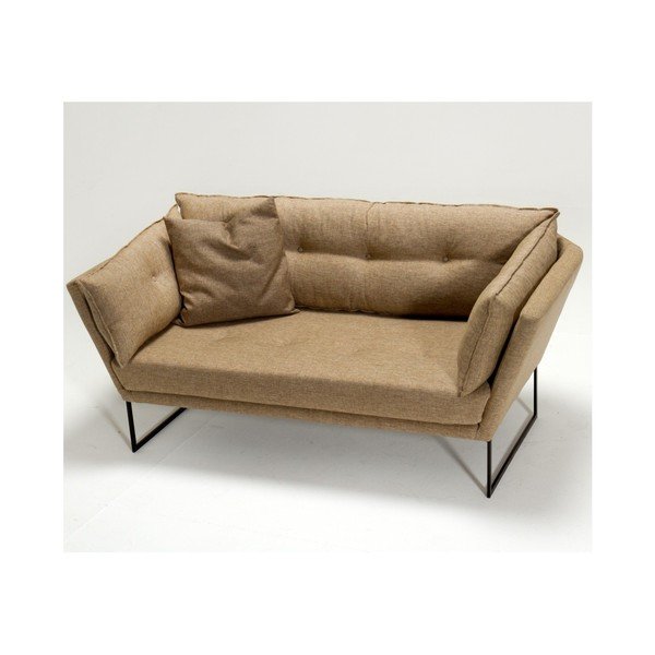 Żółta 3-osobowa sofa rozkładana Relax-image-2