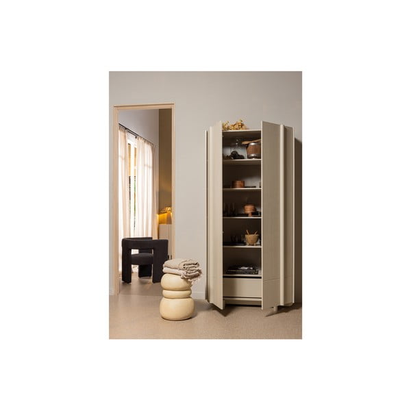 Kremowa szafka modułowa z litego drewna sosnowego 101x210 cm Basu – WOOOD-image-1