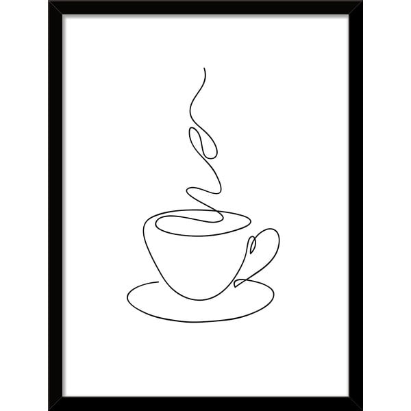 Plakat w ramie 30x40 cm Linear Coffee – Styler