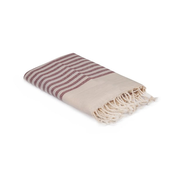 Czerwono-biały ręcznik, 170x90 cm