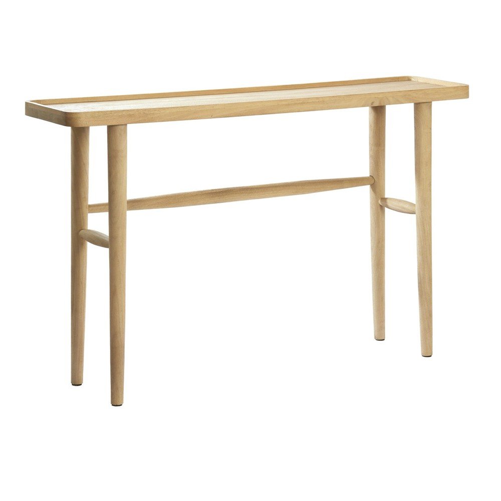 Konsola z litego drewna mango w naturalnym kolorze 30x120 cm Qiano – Light & Living