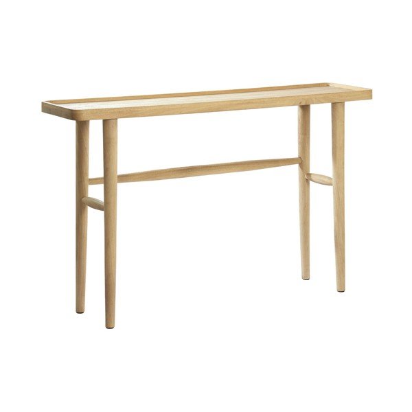 Konsola z litego drewna mango w naturalnym kolorze 30x120 cm Qiano – Light & Living