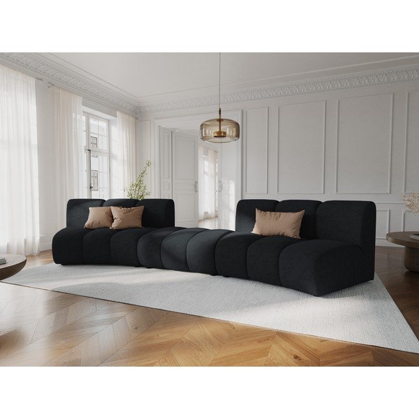 Czarna sofa 367 cm Lupine – Micadoni Home-image-1