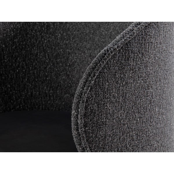 Ciemnoszary aksamitny fotel Inez – Micadoni -image-1