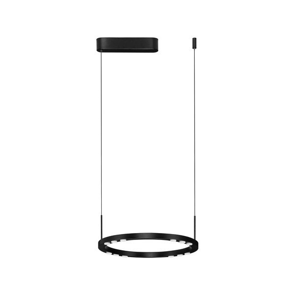 Aluminiowa lampa wisząca LED ze ściemniaczem w kolorze matowej czerni ø 40 cm Lunette – Nova Luce
