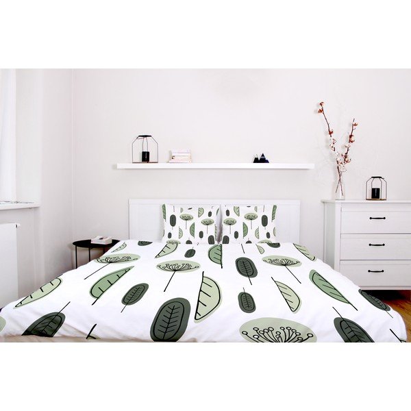 Pościel dwuosobowa Butter Kings z satyny bawełnianej Olivaceous, 200x200 cm-image-1