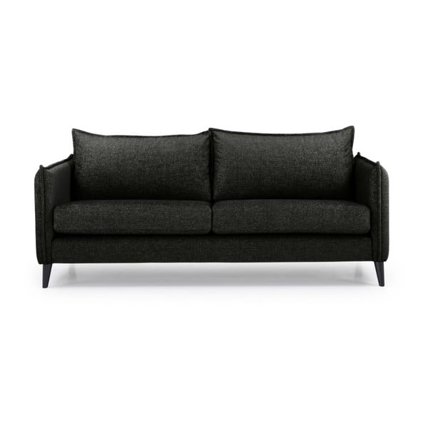 Czarna sofa Scandic Leo, 208 cm