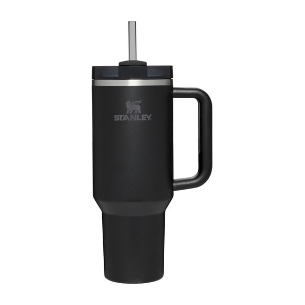 Czarny termos ze słomką ze stali nierdzewnej 1,18 l Quencher H2.0 FlowState Tumbler Black – Stanley