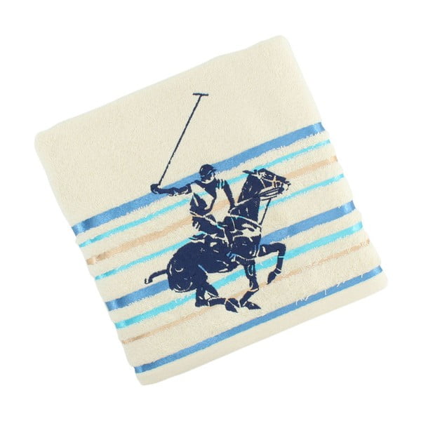 Ręcznik bawełniany BHPC Cream 50x100 cm, niebieski
