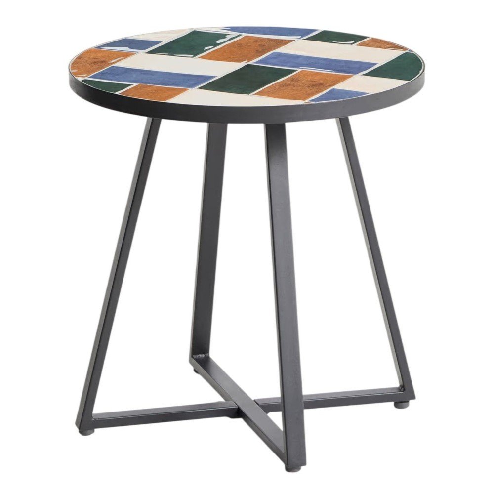 Okrągły stolik ogrodowy z ceramicznym blatem ø 45 cm Tella – Kave Home
