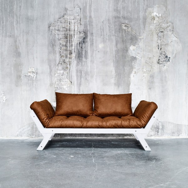 Sofa rozkładana Karup Bebop White/Choco