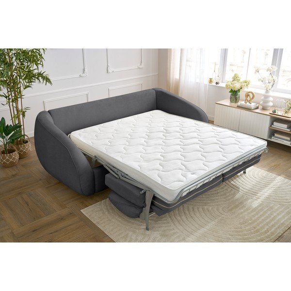 Ciemnoszara rozkładana sofa 235 cm Cezanne – Bobochic Paris-image-1