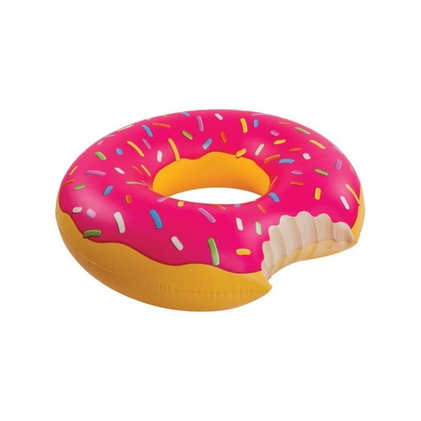 Różowe nadmuchiwane koło w kształcie donuta Gadgets House Donut, Ø 105 cm