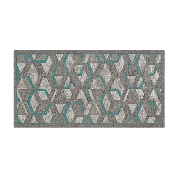 Szaro-niebieski chodnik Floorita Hypnotik, 55x115 cm-image-2