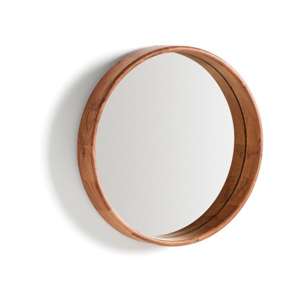 Lustro z drewnianą ramą ścienne ø 49,5 cm Berale – Kave Home-image-1