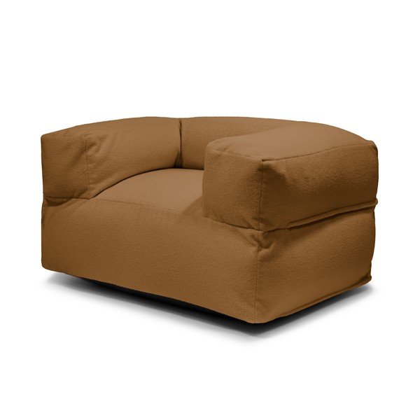 Brązowy worek do siedzenia z materiału bouclé MooG – SLOWDOWN