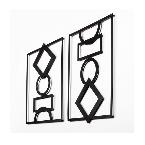 Metalowe dekoracje ścienne zestaw 2 szt. 42x57 cm – Wallity-image-3