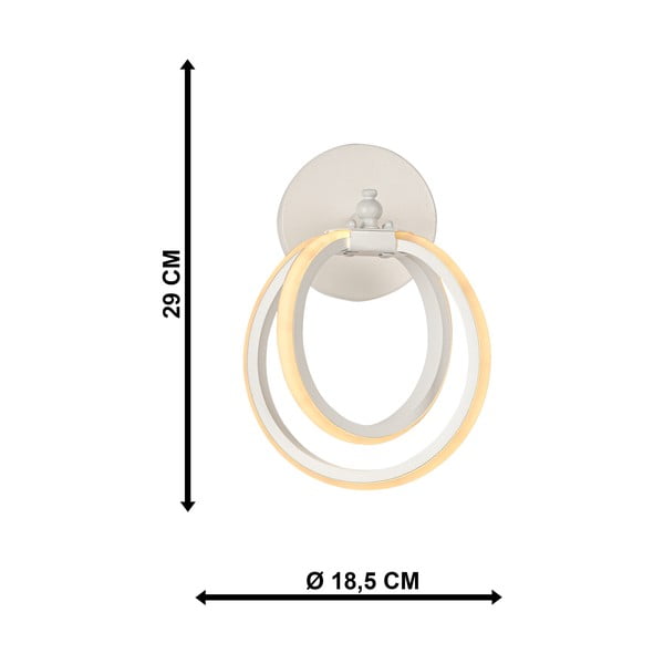 Biały metalowy kinkiet LED Sezen – Squid Lighting-image-4
