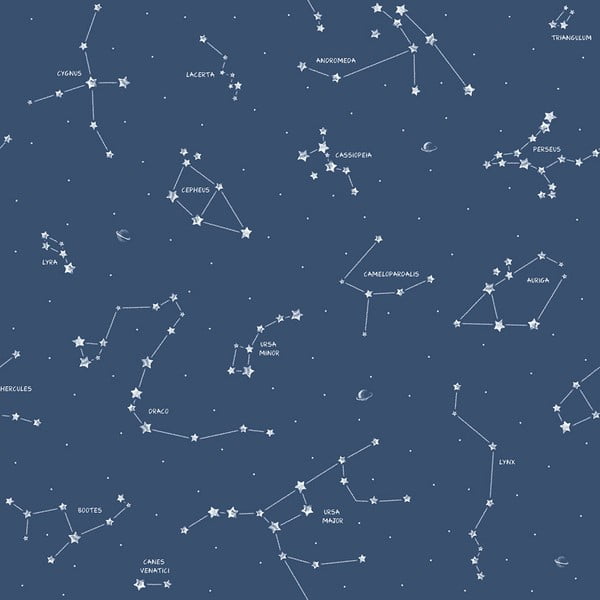 Papierowa tapeta dziecięca 10 m x 53 cm Constellations – Vavex