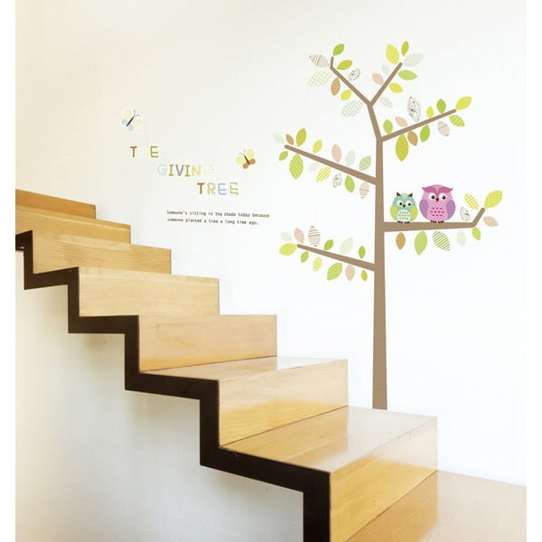 Naklejka Ambiance Owls Butterflies-image-1