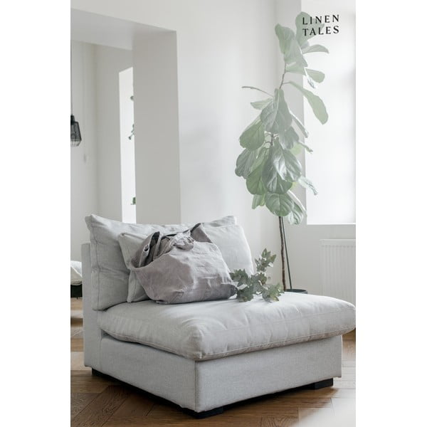 Popielata lniana poszewka na poduszkę Linen Tales, 45x45 cm-image-2