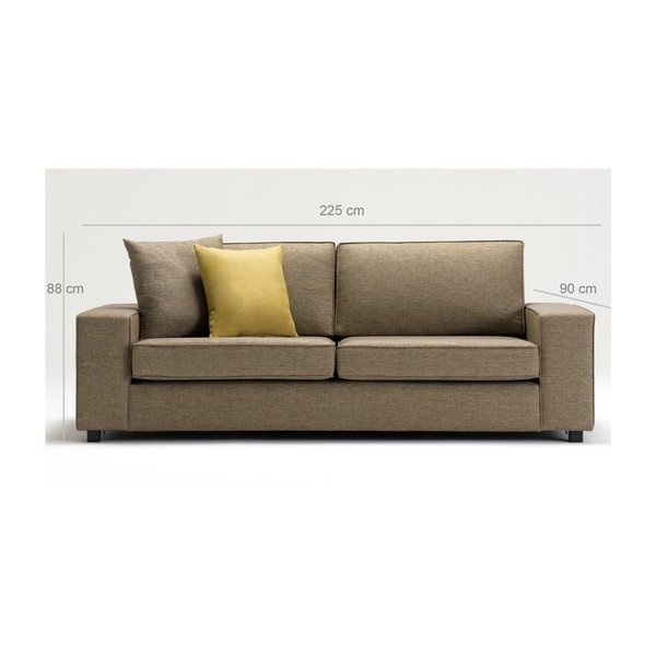 Brązowa sofa 3-osobowa Balcab Home Doty-image-1