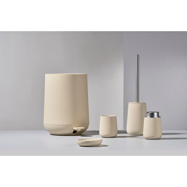 Beżowy porcelanowy kubek na szczoteczki do zębów Nova − Zone-image-1