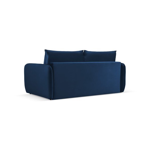 Ciemnoniebieska aksamitna rozkładana sofa 194 cm Vienna – Cosmopolitan Design-image-3