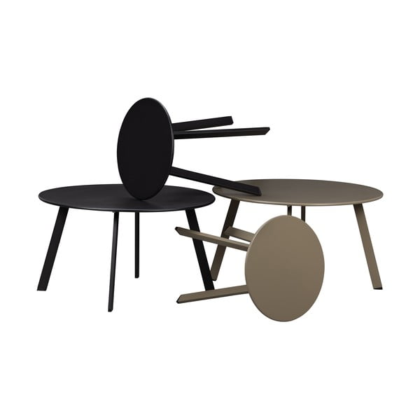 Czarny stolik ogrodowy WOOOD Fer, ø 40 cm-image-3