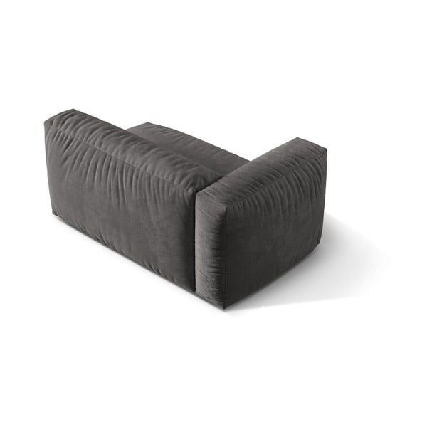 Szary aksamitny moduł sofy (lewostronny) Martina – Micadoni -image-2