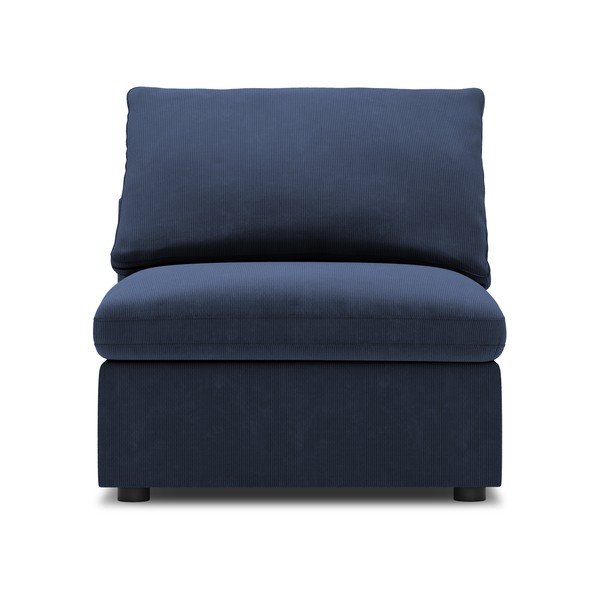 Ciemnoniebieska środkowa część sztruksowej sofy modułowej Windsor & Co Sofas Galaxy