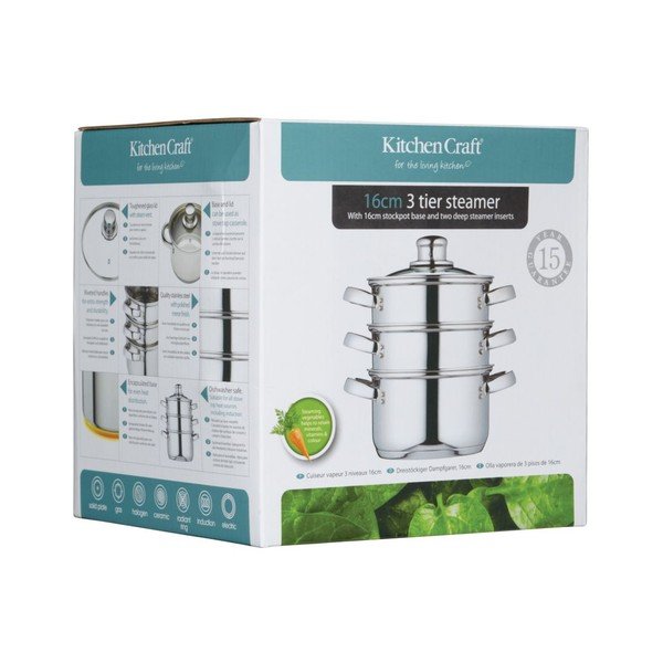 Garnek do gotowania na parze Three Tier Steamer-image-1