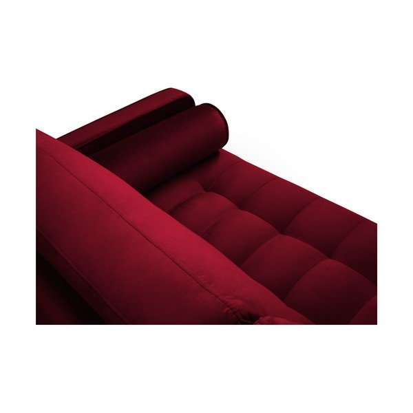 Czerwona aksamitna sofa Milo Casa Santo, 219 cm-image-4