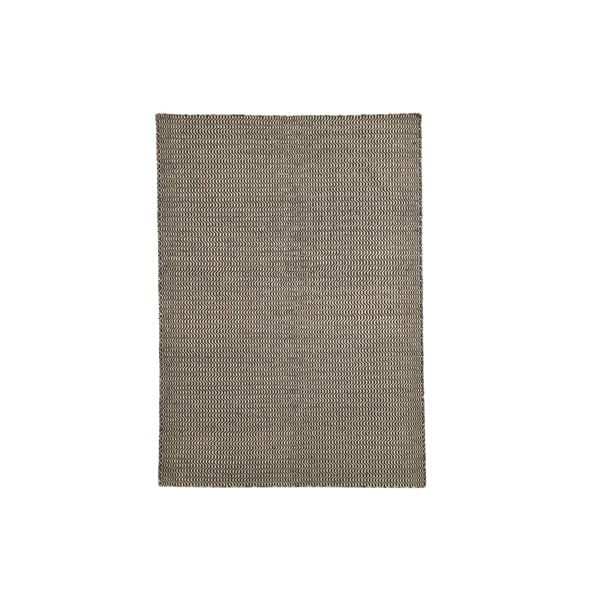 Ręcznie tkany dywan Black and White Waves Kilim, 152x224 cm