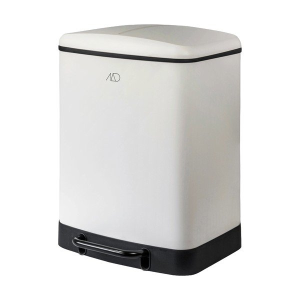 Biały metalowy kosz na śmieci z pedałem do segregacji odpadów 24 l Wonda – Mette Ditmer Denmark